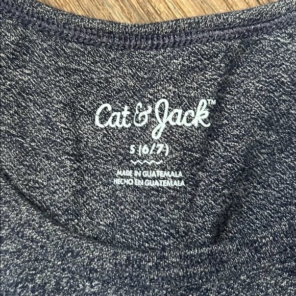 Cat & Jack blue/green "Dude" sleeveless tank top, kids size small 6/7 - Picture 2 of 2